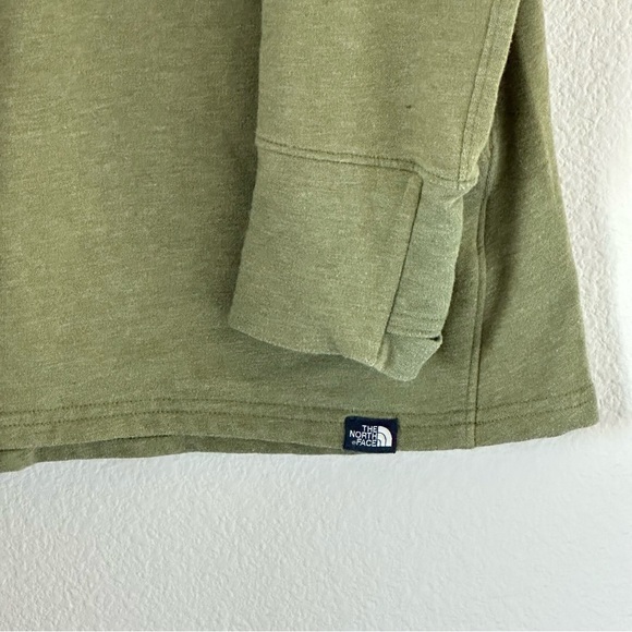 EUC North Face Olive Green Funnel Neck Pullover Hoodie - Picture 4 of 4